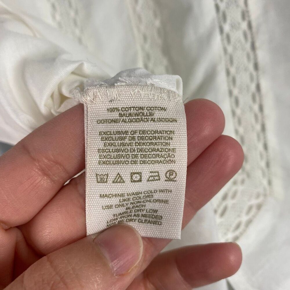 Free People 100% Cotton Embroidered Lace Peasant Blouse - Picture 6 of 9